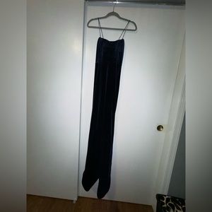 WINDSOR NAVY VELVET DRESS
